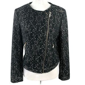 The Limited Lace Asymmetrical Zip Moto Jacket NWT